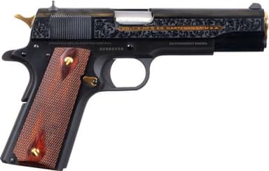 Colt 1911 Heritage .38 Super +P - Engraved Blued Masterpiece Pistol