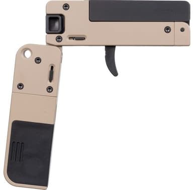 Lifecard Tan .22 LR Folding Pocket Pistol - Ultra-Compact Design