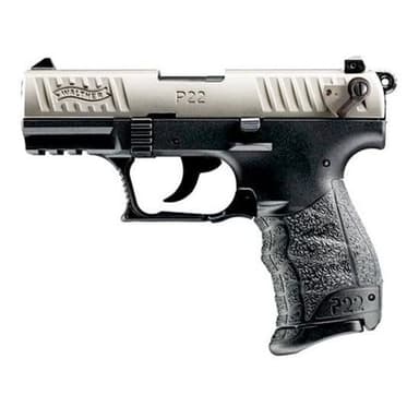 Walther P22 Nickel .22 LR Tactical Handgun - 10 Round Threaded Barrel