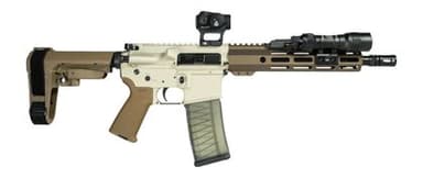 Shark Coast Tactical Nappstir Bundle Tan .300 AAC Blackout 8" Barrel 30-Rounds w/ Vortex Red Dot, Streamlight