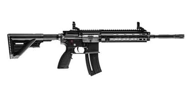 HK416 .22 LR Semi-Auto Rifle - Matte Black, Adjustable Stock