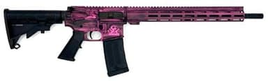 GLFA AR-15: .223 Wylde Battleworn Pink, 16" Sport Rifle