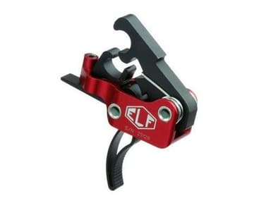 Elftmann Tactical Match Trigger, Curved, Drop-In, 2.75-4lbs, Black/Red