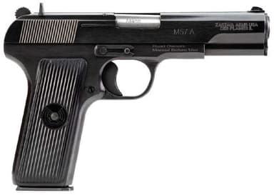 Zastava M57A 7.62mm Semi-Auto Handgun - 9+1 Rounds, Blued Finish