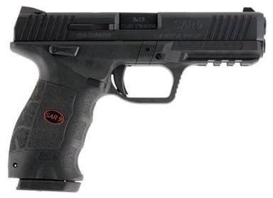 SAR9: Black 9mm Semi-Auto Pistol, 17+1 Capacity, Ergonomic Design