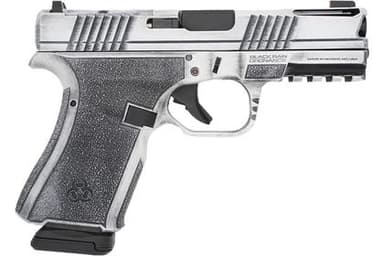 Black Rain Ordnance Frontline+ 9mm Luger 4in Bright White Battleworn
