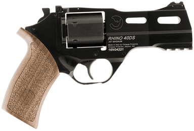 Chiappa Rhino 40DS Revolver - .357 Mag, 4" Barrel, Black/Walnut Grip