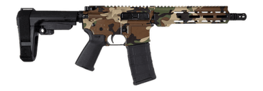 Shark Coast Tactical SCC07206M81-P Woodland Camo 5.56 NATO 30+1 10.50" Black Melonite Barrel, M-81 Woodland