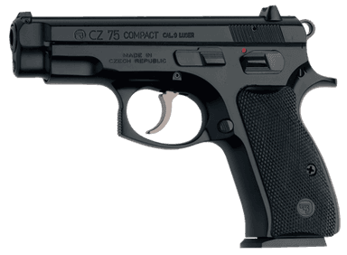 CZ 75 Compact - 9mm DA/SA Pistol, Black Polycoat, Ergonomic Design