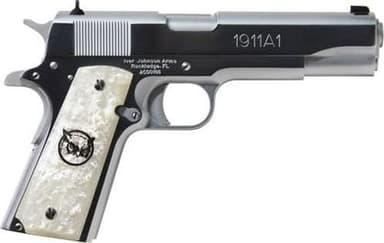 Iver Johnson 1911A1 .45 ACP 5in Hard Chrome White Pearl