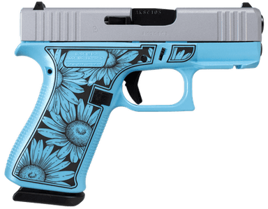 Glock G43X FR Miss Daisy 9mm 3.41in Blue Cerakote