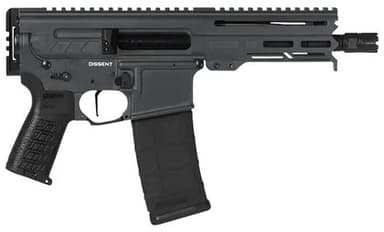 CMMG Dissent MK4 Tactical 5.56 NATO Optic-Ready Pistol, Tungsten/Blk