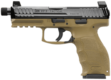 HK VP9 Tactical 9mm FDE Semi-Auto Pistol with Night Sights