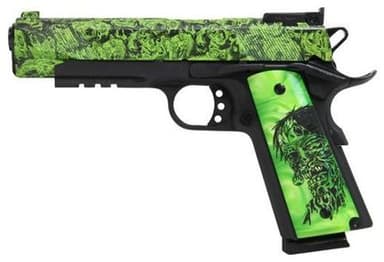 Iver Johnson 1911-A1 .45 ACP Zombie Grip Pistol - Green Edition