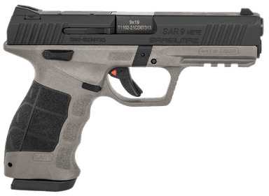 SAR9 Mete Platinum 9mm Pistol - 18rd, Ergonomic SAO, Picatinny Rail