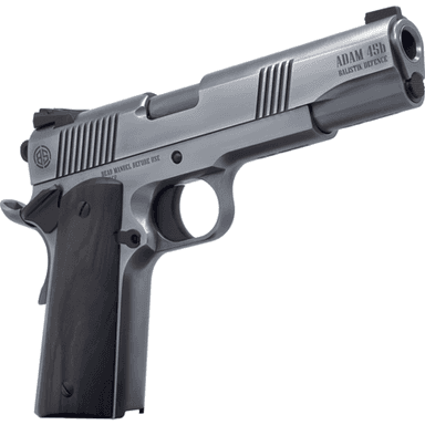 Dickinson LLC DKSN45LB Adam 1911 Lead Full Size 45 ACP 8+1 5" Stainless Barrel, Steel B Serrations Slide