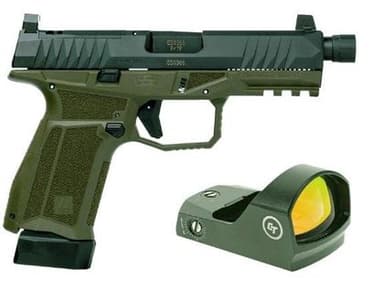 Arex Delta X Tactical OD Green 9mm 4.6" Threaded Barrel 19-Rounds w/ Crimson Trace Red Dot