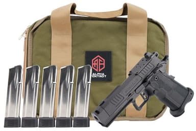 Alpha Foxtrot AF1911 Romulus Compact AA39X1QIG-XDBK20-PROM Pistol 9mm 3.5" 20+1 Semi-Auto Threaded Compensated Barrel Optic-Ready