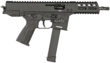 B&T GHM9, Pistol, 9MM, 6" Barrel, Anodized Finish, Black, Glock Magazine Compatible, 1 Magazine, 33 Rounds