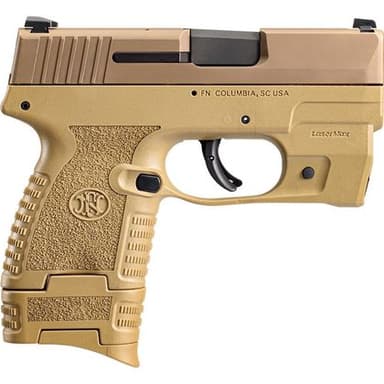 FN 503 FDE Compact 9mm Pistol with LaserMax Flashlight