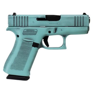 Glock 43X Gen 1 Tiffany Blue 9mm Sub-Compact Pistol, 10rd Capacity