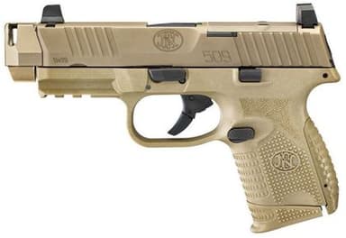 FN 509C Flat Dark Earth 9MM Compact Handgun - 10+1 Capacity