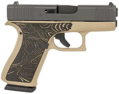Glock G43X Gen 1 9mm Compact Pistol, Coyote Tan, Concealed Carry