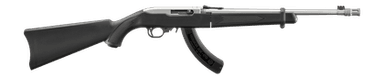 Ruger 32028 10/22 Takedown 22 LR 25+1 18.50" Black, Matte Threaded Barrel, Matte Stainless Steel