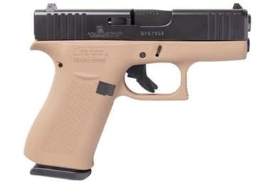 Glock G43X Gen 1 Compact 9MM Pistol - Desert/Black, 10-Round Capacity