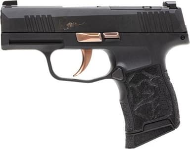 Sig Sauer 365380ROSE P365 Rose Kit Micro-Compact 380 ACP 10+1 3.10" Black Nitron Stainless Steel Optic Ready, Black w/Rose Gold
