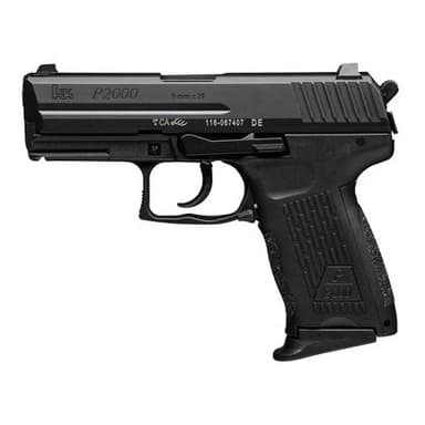 HK P2000 V3 NightSight 9mm DA/SA Pistol - 13rd, Black, Compact Design