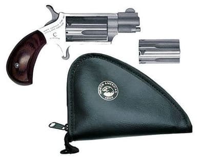 NAA Mini-Revolver: Compact .22LR/.22WMR Stainless Rosewood Grips