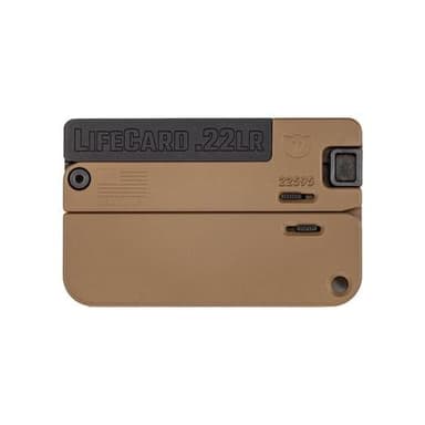 LifeCard .22 LR Ultra-Compact Pocket Pistol - Brown/Black