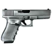 Glock 17 Gen 3 Custom Silver 9mm Semi-Auto Handgun... - 9mm