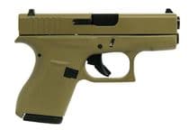 Glock 42 Gen 1 FDE .380 ACP Compact Handgun - 6 Rd Concealed Carry - .380 ACP