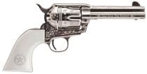 Cimarron Frontier .45 Colt SAO Revolver - Nickel Engraved Classic - .45 Colt