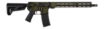 Shark Coast Distressed 5.56mm 30rd,16" Black Melonite Threaded Barrel, Green Distressed Cerakote Aluminum Receiver Picatinny Rail, M-Lok