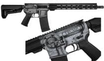 Shark Coast Tactical Trump 2.0 Engraved Rifle - Silver/Black 5.56 NATO - 5.56 NATO