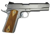 ARMSCOR Rock M1911-A1 Gen 1: 9mm Stainless Wood Grip Pistol - 9mm