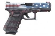 Glock G19 Gen 4 Battleworn 9mm Compact Pistol - Flag Finish - 9mm