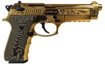Girsan Regard MC Deluxe Gold 9mm Pistol, Ergonomic DA/SA, 4.9" Barrel - 9mm