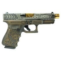 Glock G19 Gen 3 9mm 4.60in Colonial Brown Viking Engraved - 9mm