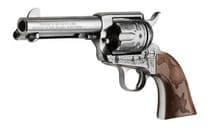 Pietta Cowpoke .357 Magnum 4.75in Nickel Engraved - .357 Magnum