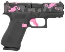 Glock G43X MOS 9mm 3.41in Black/Pink - 9mm