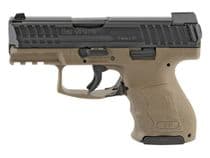 HK VP9SK Gen 1 Compact 9mm Pistol - FDE Finish, Night Sights, Ergonomic Grip - 9mm
