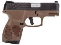 Taurus G2s 9mm Compact Pistol - Coyote Brown, 7+1, Adjustable Sights - 9mm