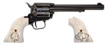 Rough Rider .22LR SAO Revolver 6.5" Nickel Grips -... - .22 LR