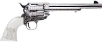 Cimarron Frontier .45 Colt "Teddy Roosevelt" Nickel Revolver - .45 Colt
