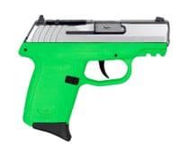 SCCY CPX-2 Gen3 RDR 9mm Compact, Lime Green/Stainless Slide - 9mm