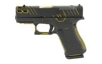 Glock 43X MOS 9mm 3.41in Black/Yellow Cerakote - 9mm